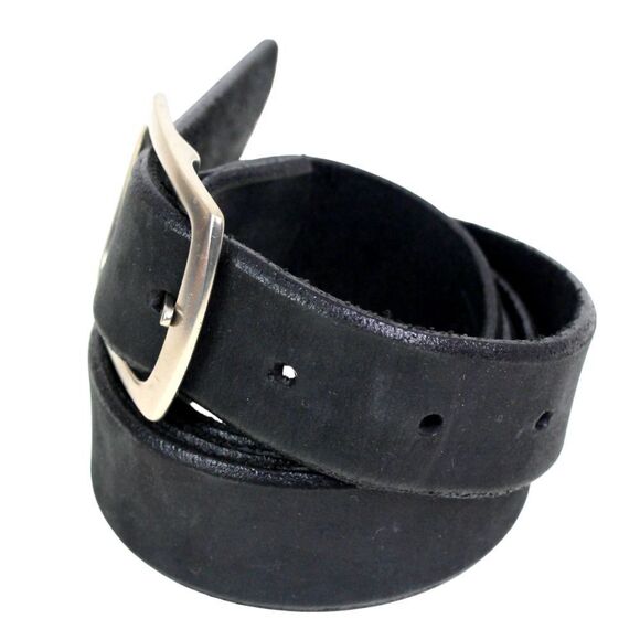 REI BLACK GENUINE LEATHER 1 1/4"Wd DRESS CASUAL CLASSIC WOMEN'S BELT Sz M (X6 - Picture 3 of 11